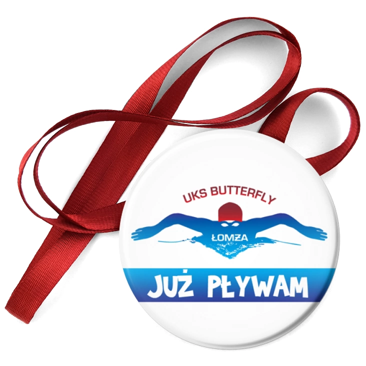 przypinka medal Już pływam UKS Butterfly
