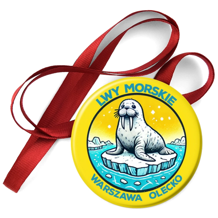 przypinka medal Lwy Morskie Warszawa Olecko