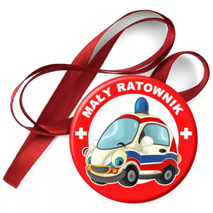 przypinka medal Mały ratownik z ambulansem