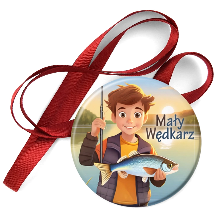 przypinka medal Mały wędkarz