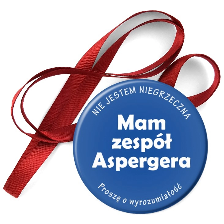 przypinka medal Mam zespół Aspergera