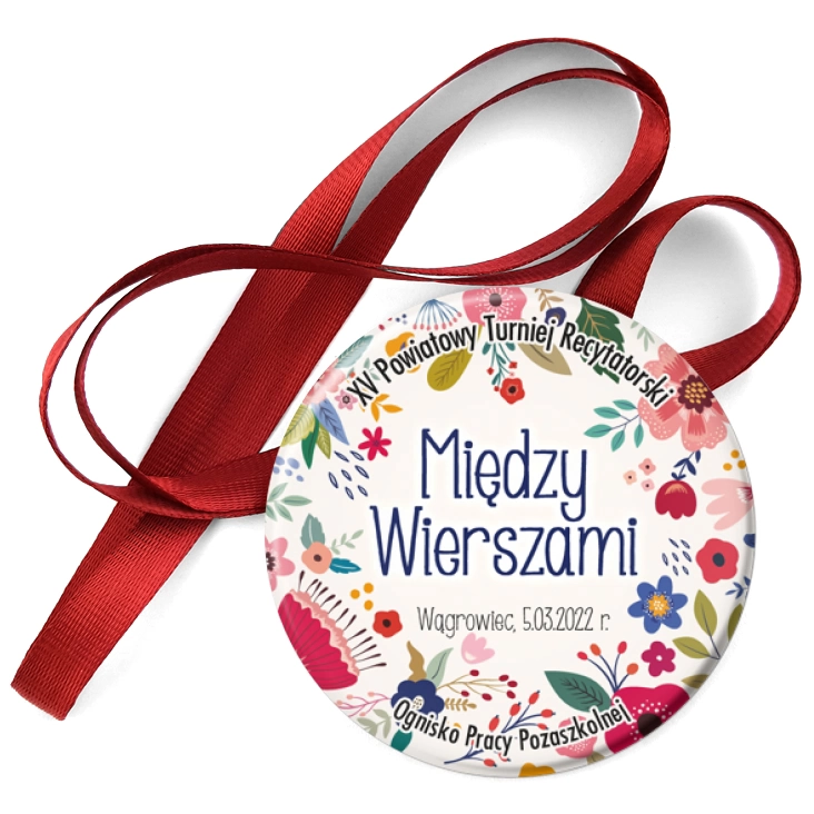 przypinka medal Między Wierszami 2022