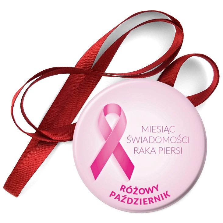 przypinka medal Miesiąc Świadomości Raka Piersi