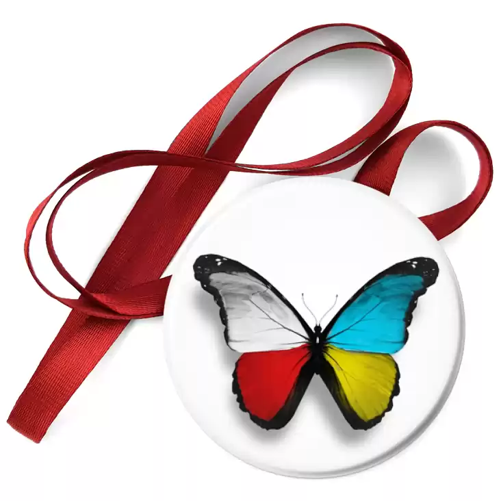 przypinka medal Motyl Polska-Ukraina