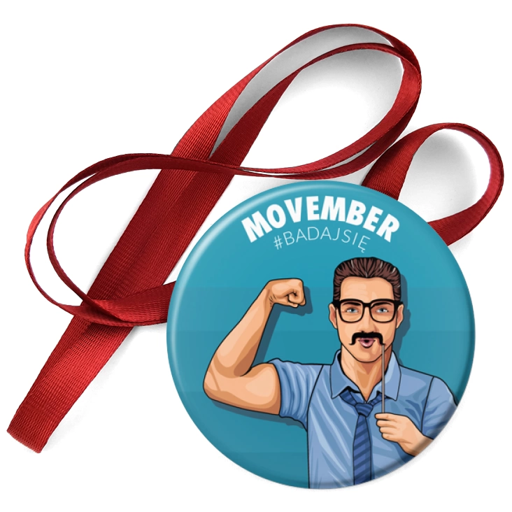 przypinka medal Movember Badaj się