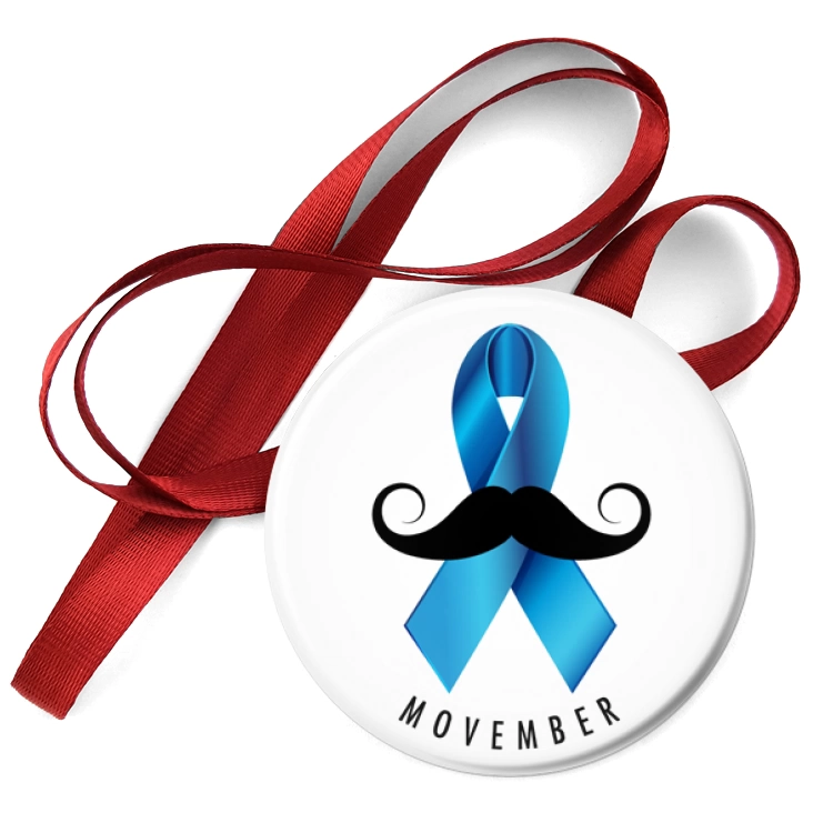 przypinka medal Movember wąsy