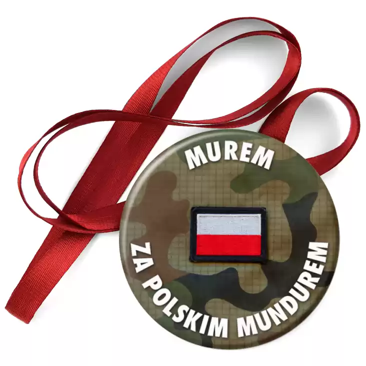 przypinka medal Murem za polskim mundurem Moro
