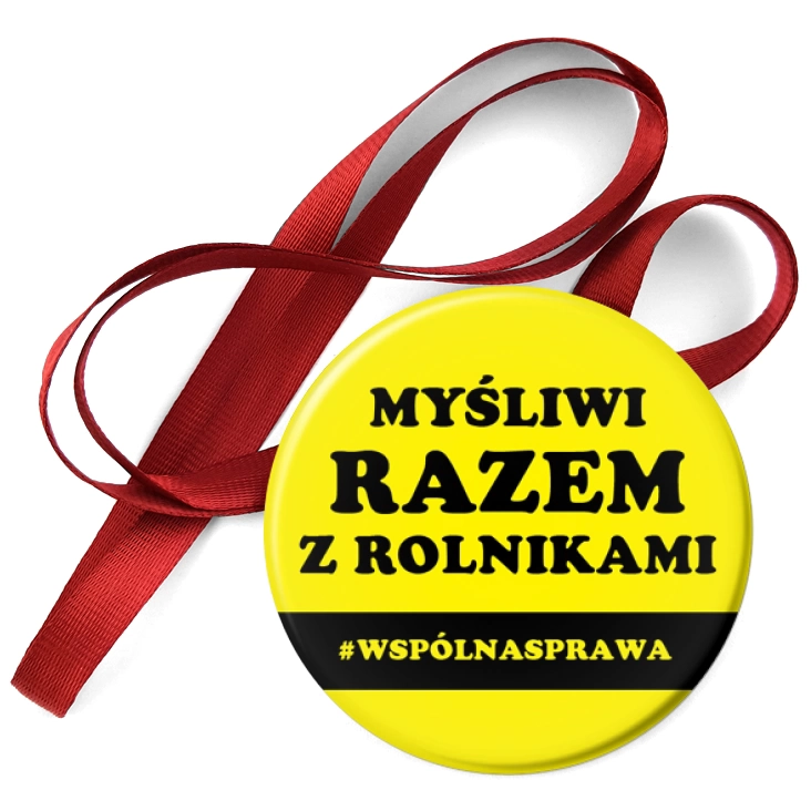 przypinka medal Myśliwi razem z rolnikami