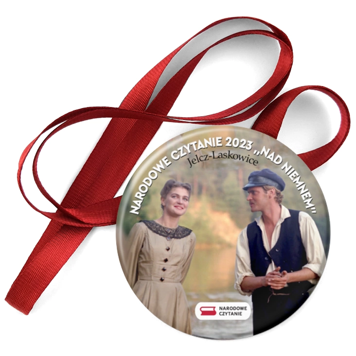 przypinka medal Nad Niemnem Narodowe Czytanie Jelcz