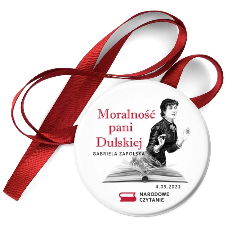 przypinka medal Narodowe Czytanie