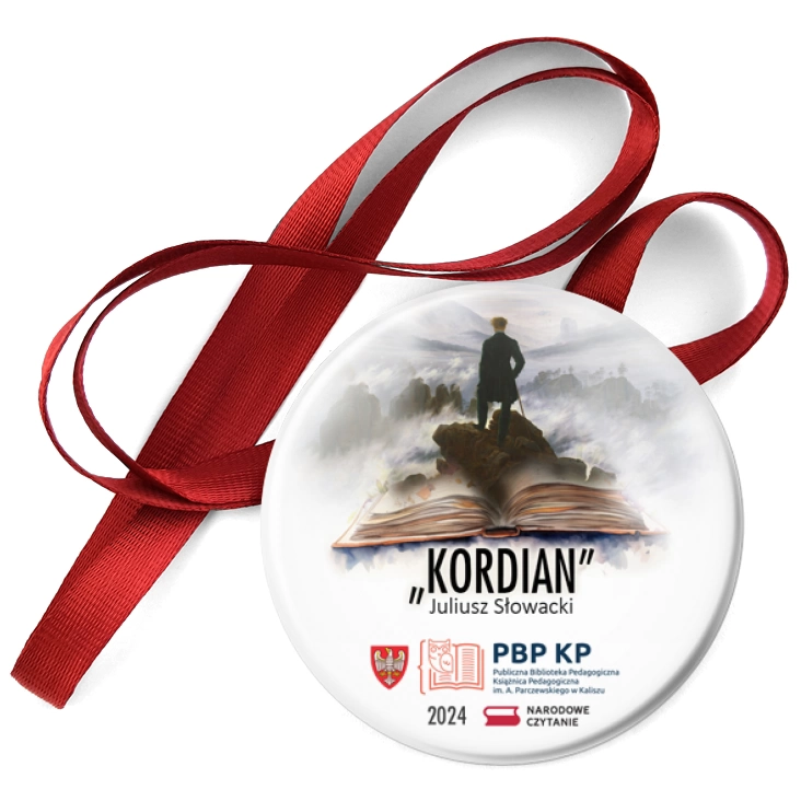przypinka medal Narodowe Czytanie Kordian PBP KP Kalisz