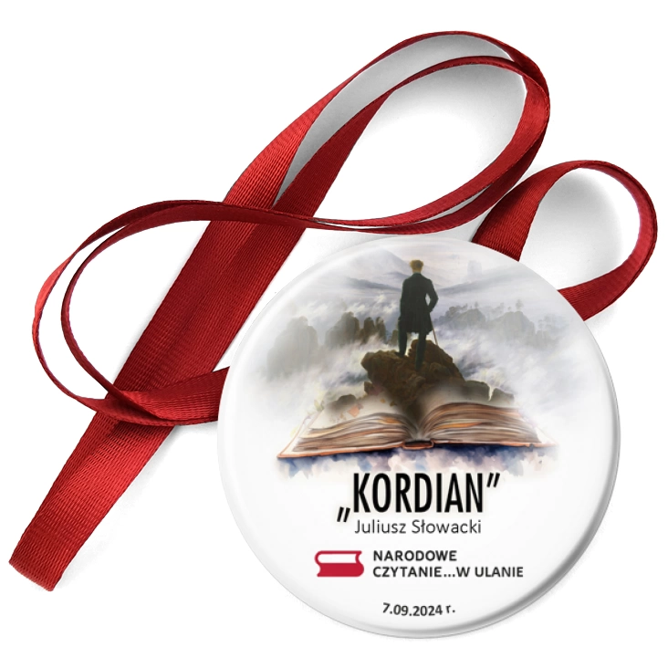 przypinka medal Narodowe czytanie w Ulanie 2024