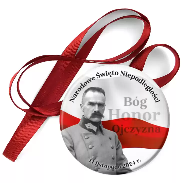 przypinka medal Narodowe Święto Niepodległości z Piłsudskim