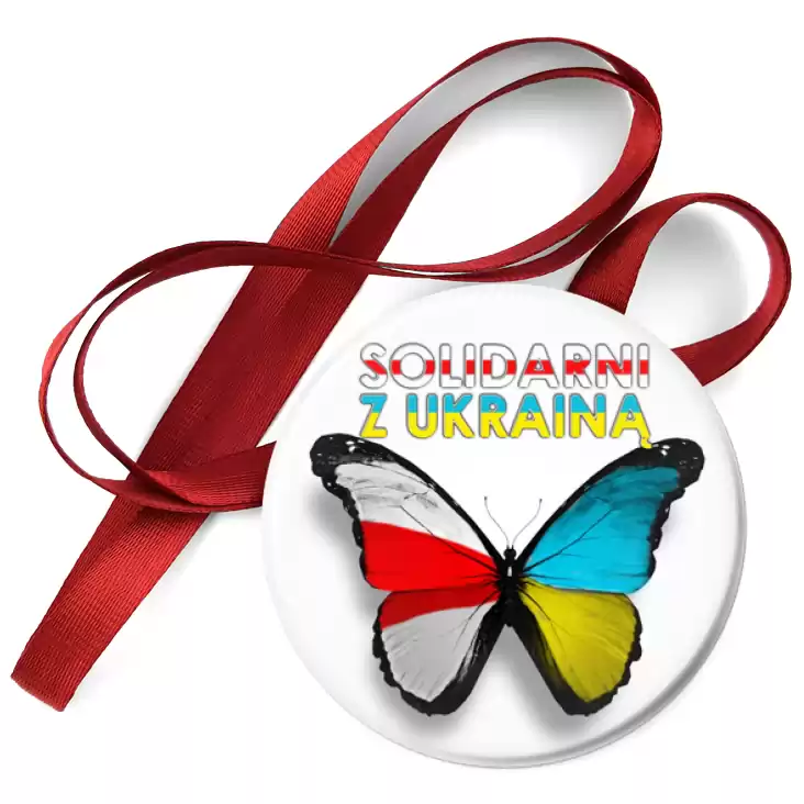 przypinka medal Niezależna Białoruś solidarna z Ukrainą