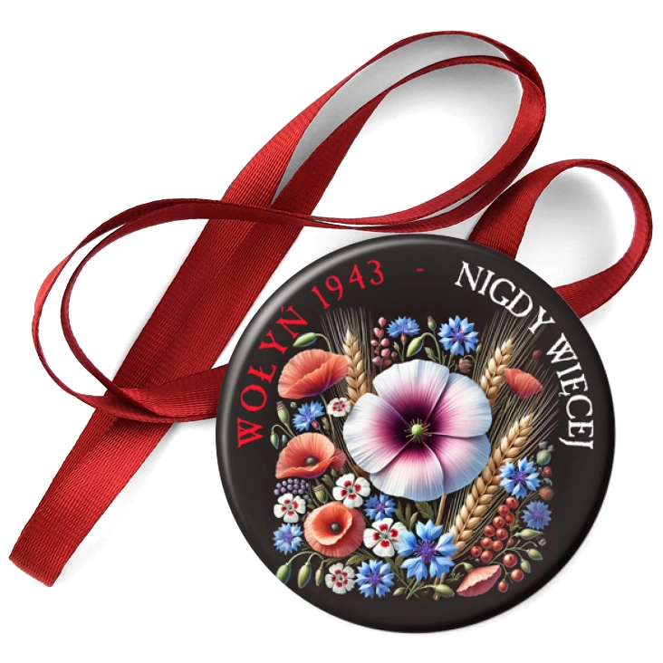 przypinka medal Nigdy więcej Wołyń 1943