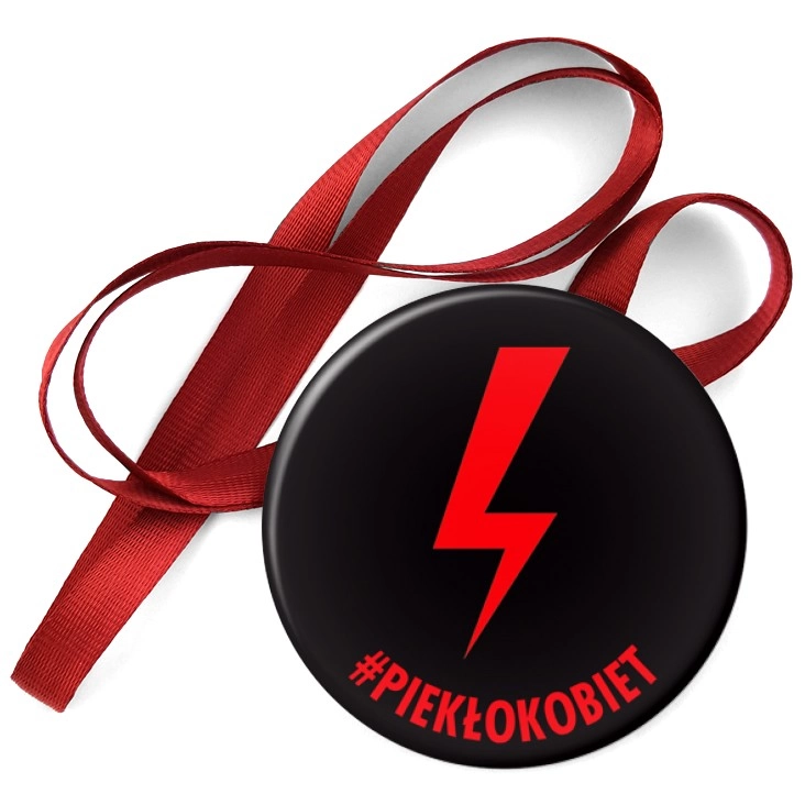przypinka medal Piekło kobiet piorun