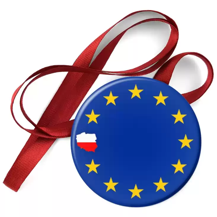 przypinka medal Polska jako gwiazdka Unii Europejskiej