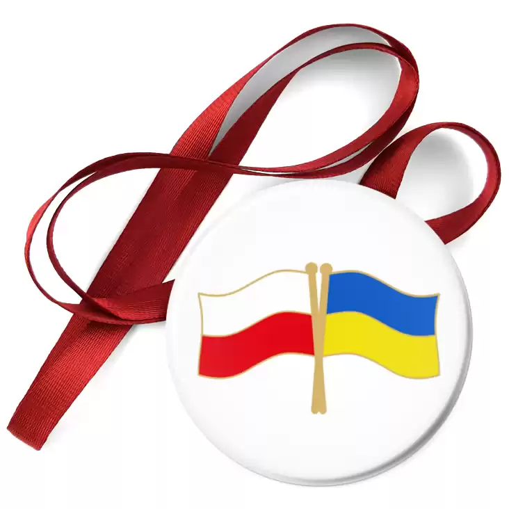 przypinka medal Polska-Ukraina flagi