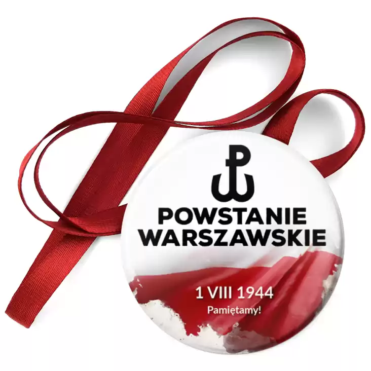 przypinka medal Powstanie Warszawskie flaga Polski