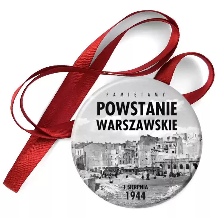 przypinka medal Powstanie Warszawskie stare zdjęcie