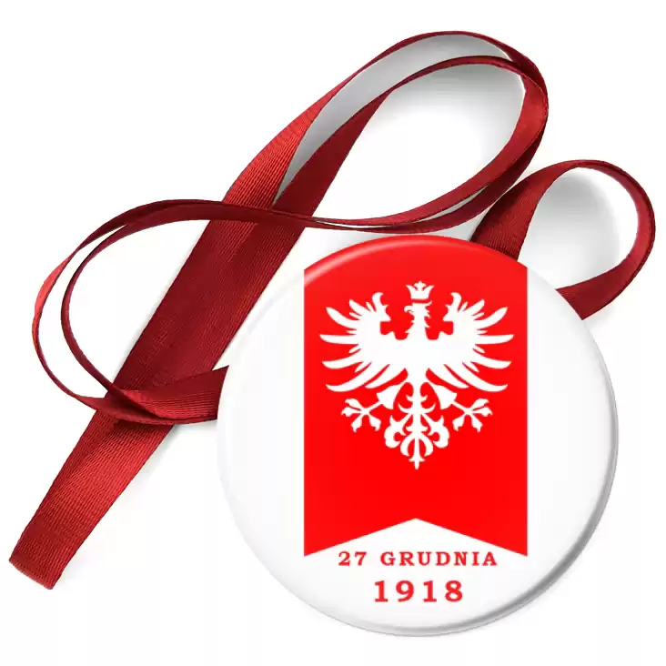 przypinka medal Powstanie Wielkopolskie Proporzec z datą