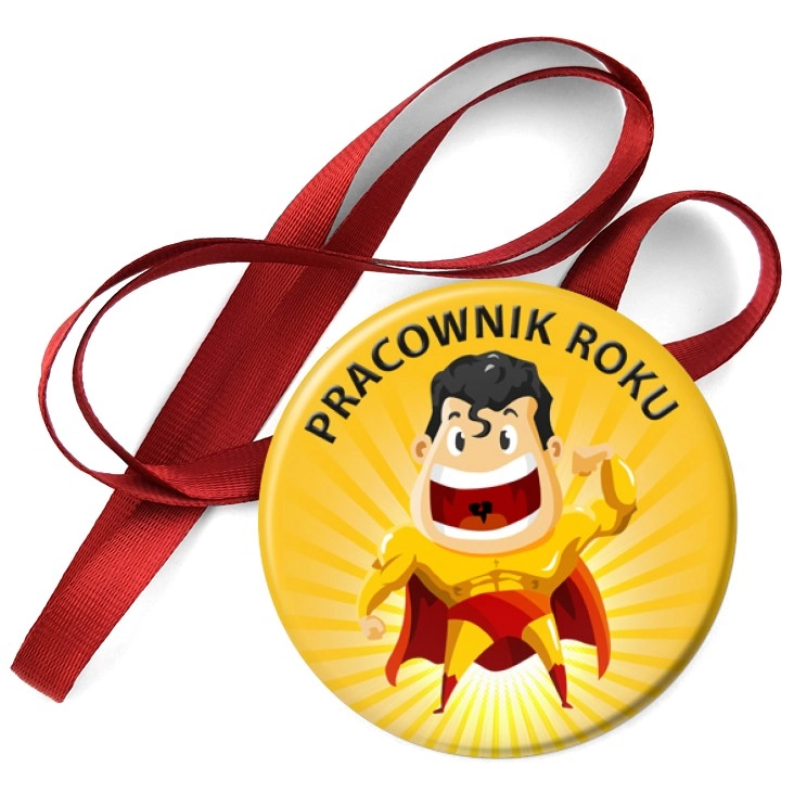 przypinka medal Pracownik roku superman