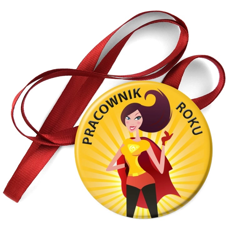 przypinka medal Pracownik roku superwoman