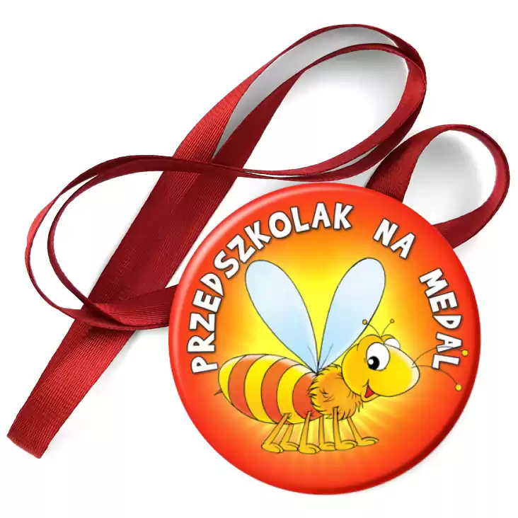 Przypinka medal - Przedszkolak na medal grupa pszczółki