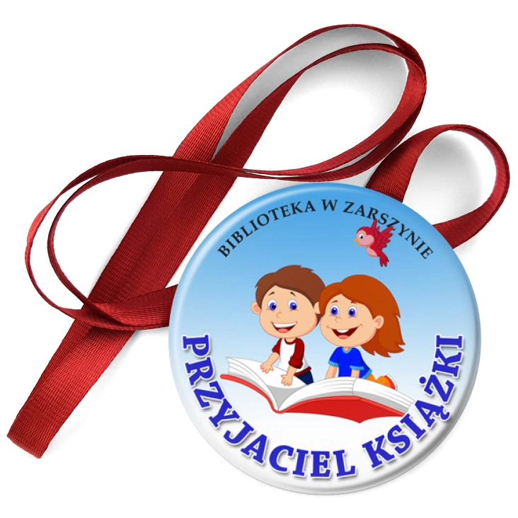 przypinka medal Przyjaciel książki Biblioteka w Zarszynie