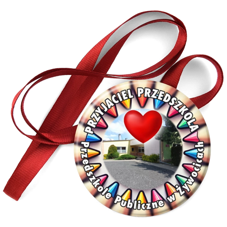 przypinka medal Przyjaciel Przedszkola w Żywocicach
