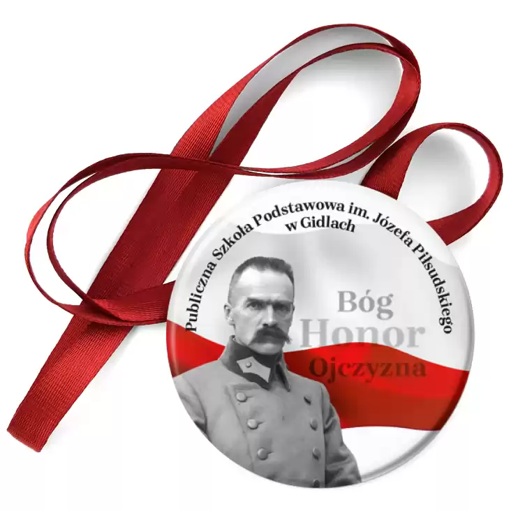 przypinka medal Publiczna Szkoła Podstawowa im. Józefa Piłsudskiego w Gidlach