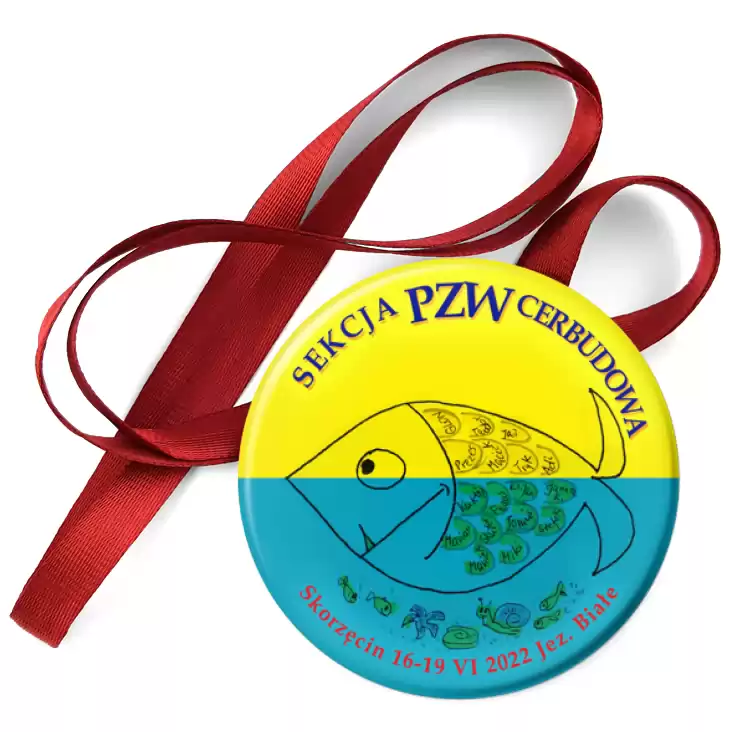 przypinka medal PZW Cerbudowa jezioro Białe 2022