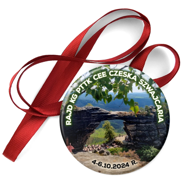 przypinka medal Rajd KG PTTK CEE Czeska Szwajcaria 2024