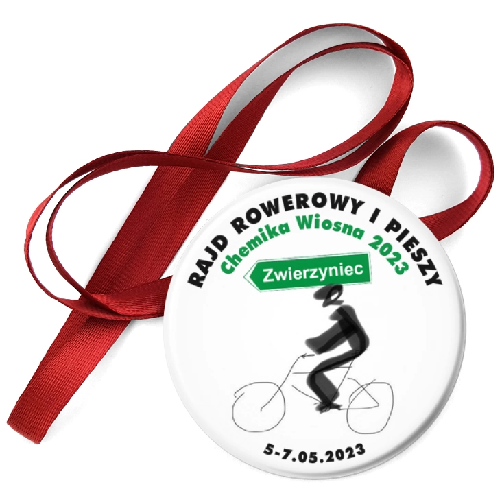 przypinka medal Rajd Rowerowy i Pieszy Chemika Wiosna 2023