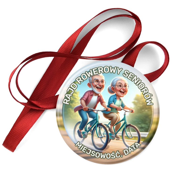 przypinka medal Rajd rowerowy seniorów