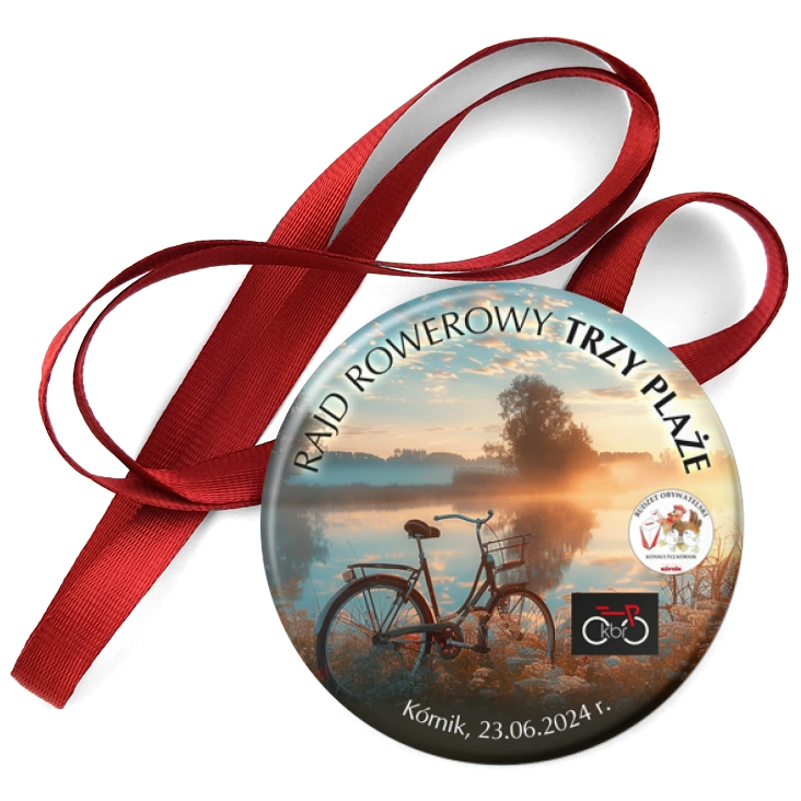 przypinka medal Rajd rowerowy Trzy plaże