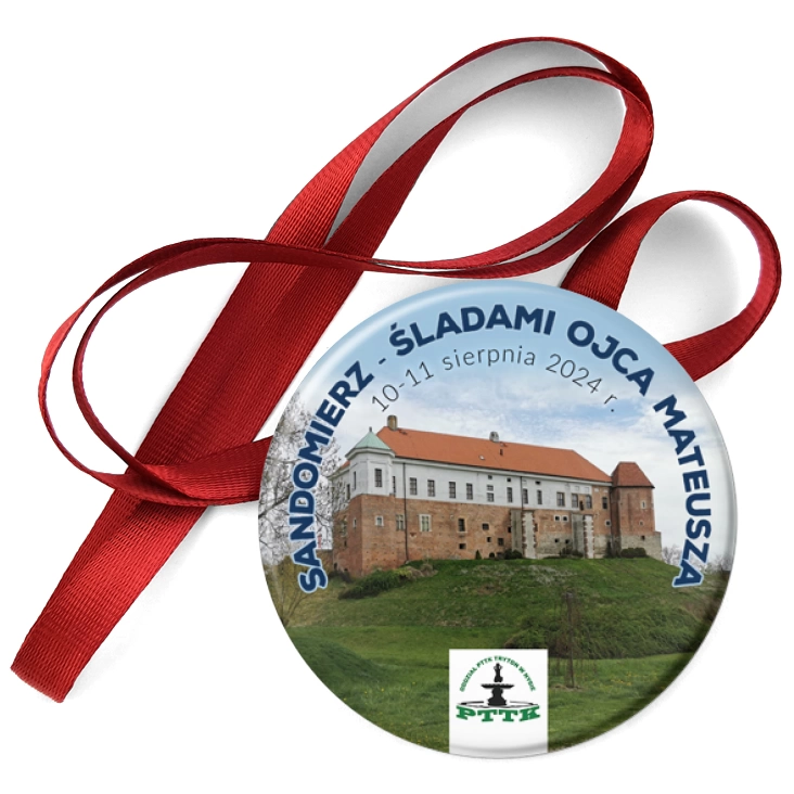 przypinka medal Rajd Sandomierz - śladami ojca Mateusza