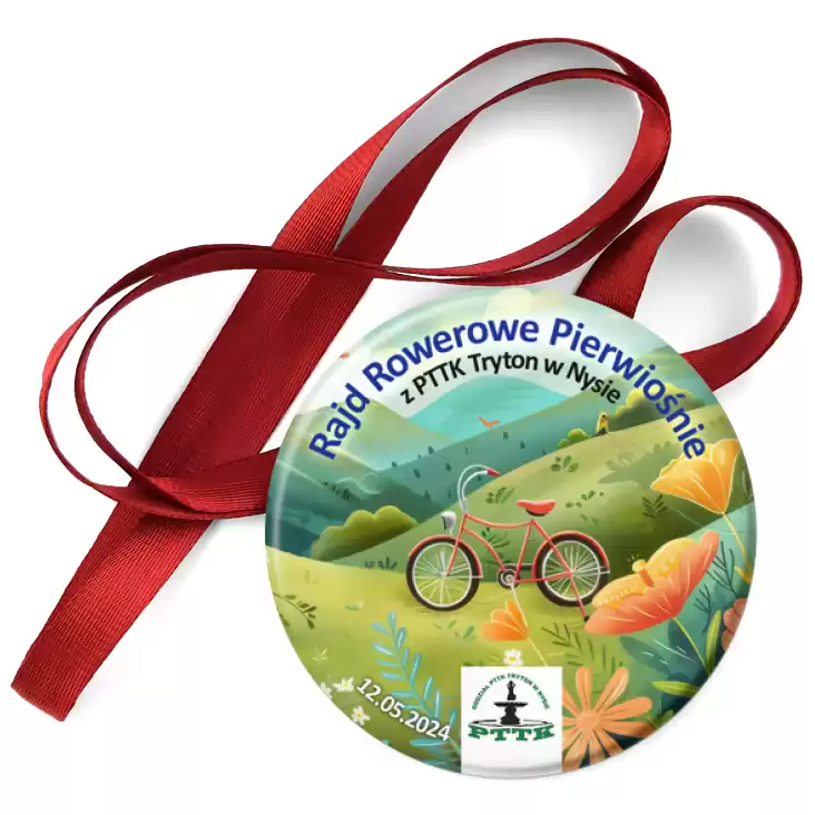 przypinka medal Rowerowe Pierwiośnie – Rozpoczęcie Sezonu Rowerowego 2024
