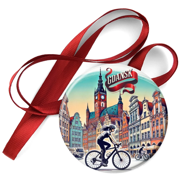 przypinka medal Rowerzystka Gdańsk