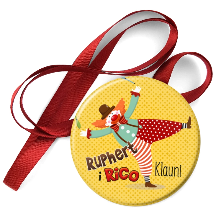 przypinka medal Ruphert i Rico Klauni retro