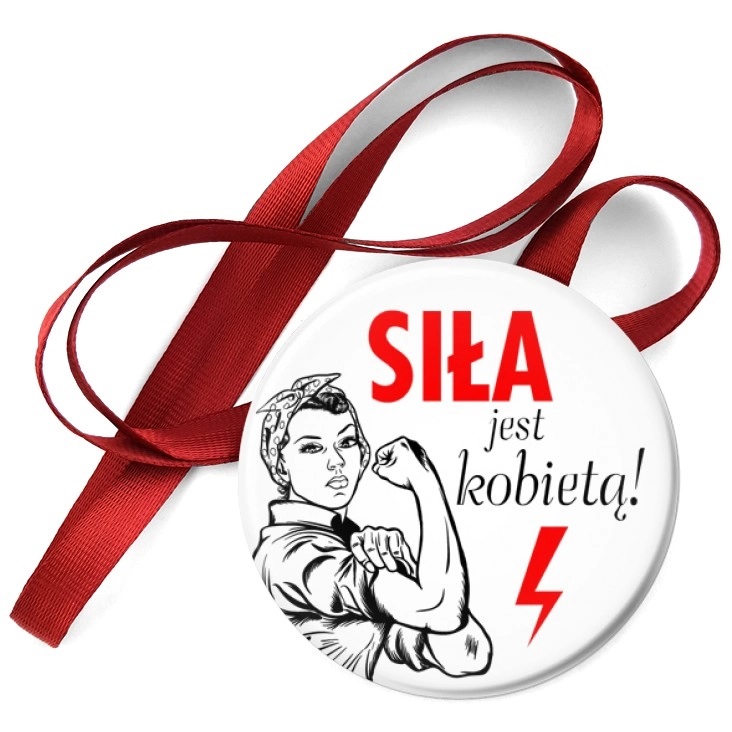 przypinka medal Siła jest kobietą