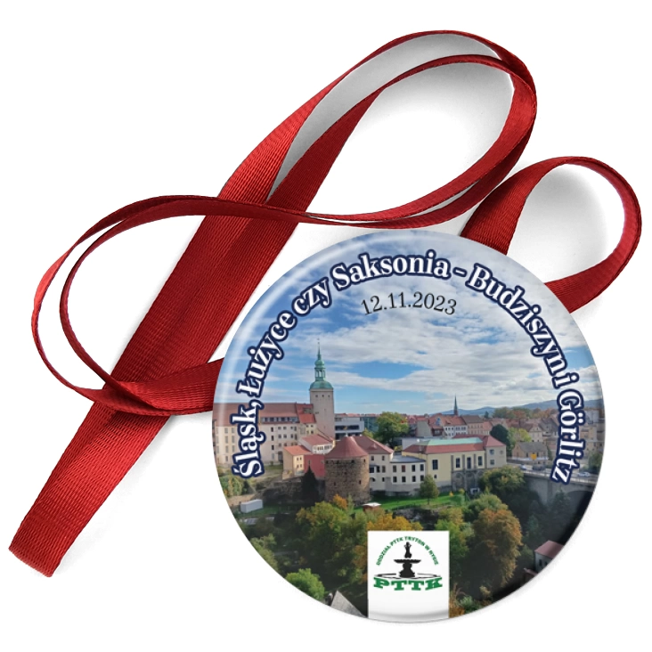 przypinka medal Śląsk, Łużyce czy Saksonia - Budziszyn i Görlitz