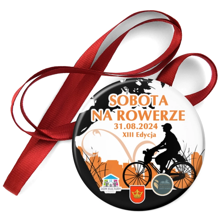 przypinka medal Sobota na rowerze w Powidzu