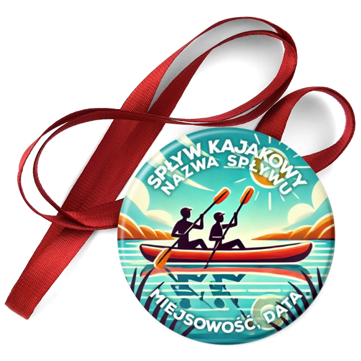przypinka medal Spływ kajakowy dwójka