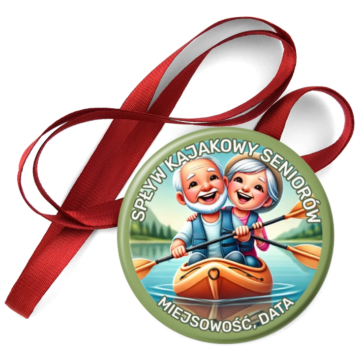 przypinka medal Spływ kajakowy seniorów