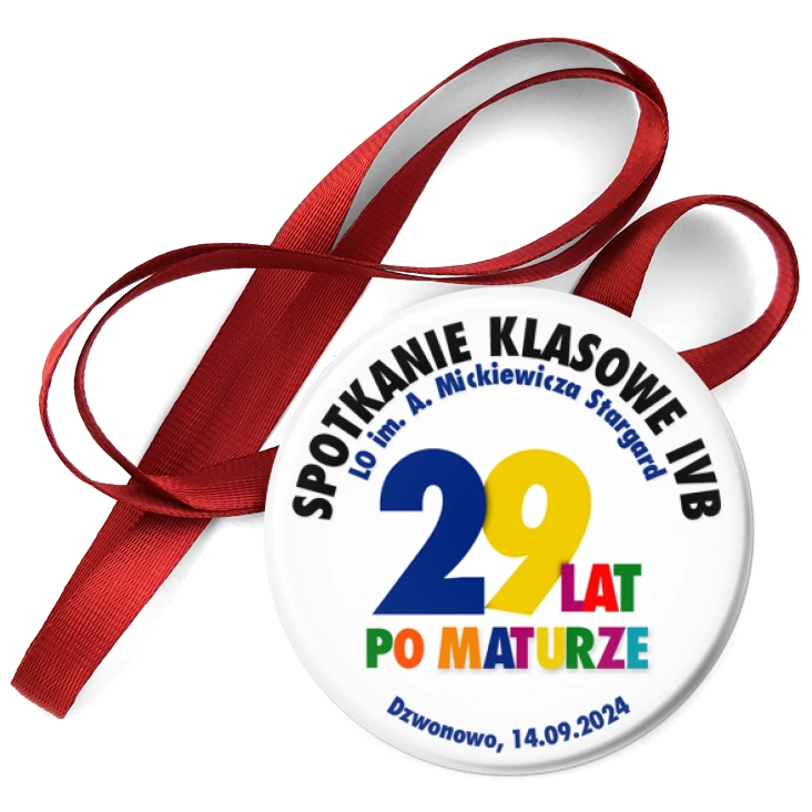 przypinka medal Spotkanie klasowe IVB LO Stargard