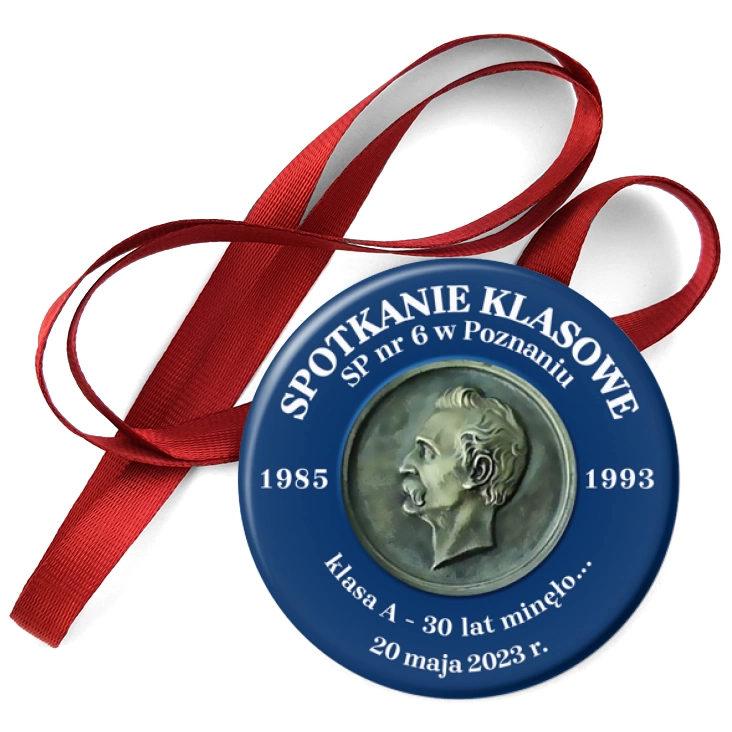 przypinka medal Spotkanie klasowe po 30 latach SP nr 6 w Poznaniu