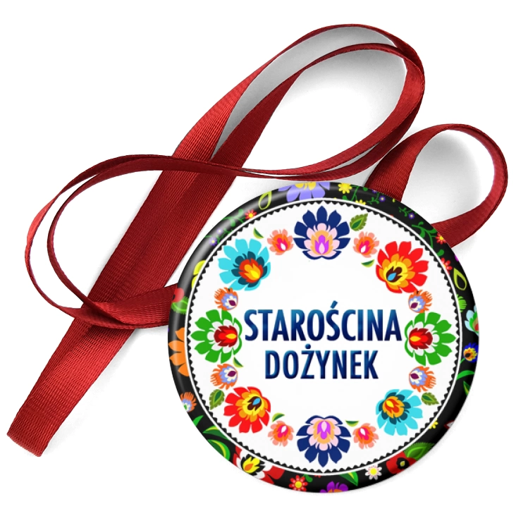 przypinka medal Starościna dożynek folklor