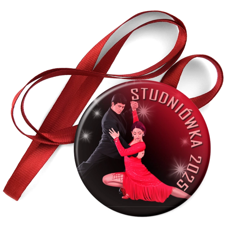 przypinka medal Studniówka tango z wykrokiem