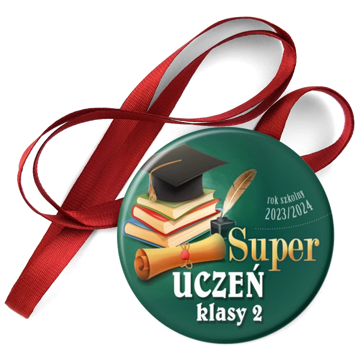 przypinka medal Super uczeń klasy 2